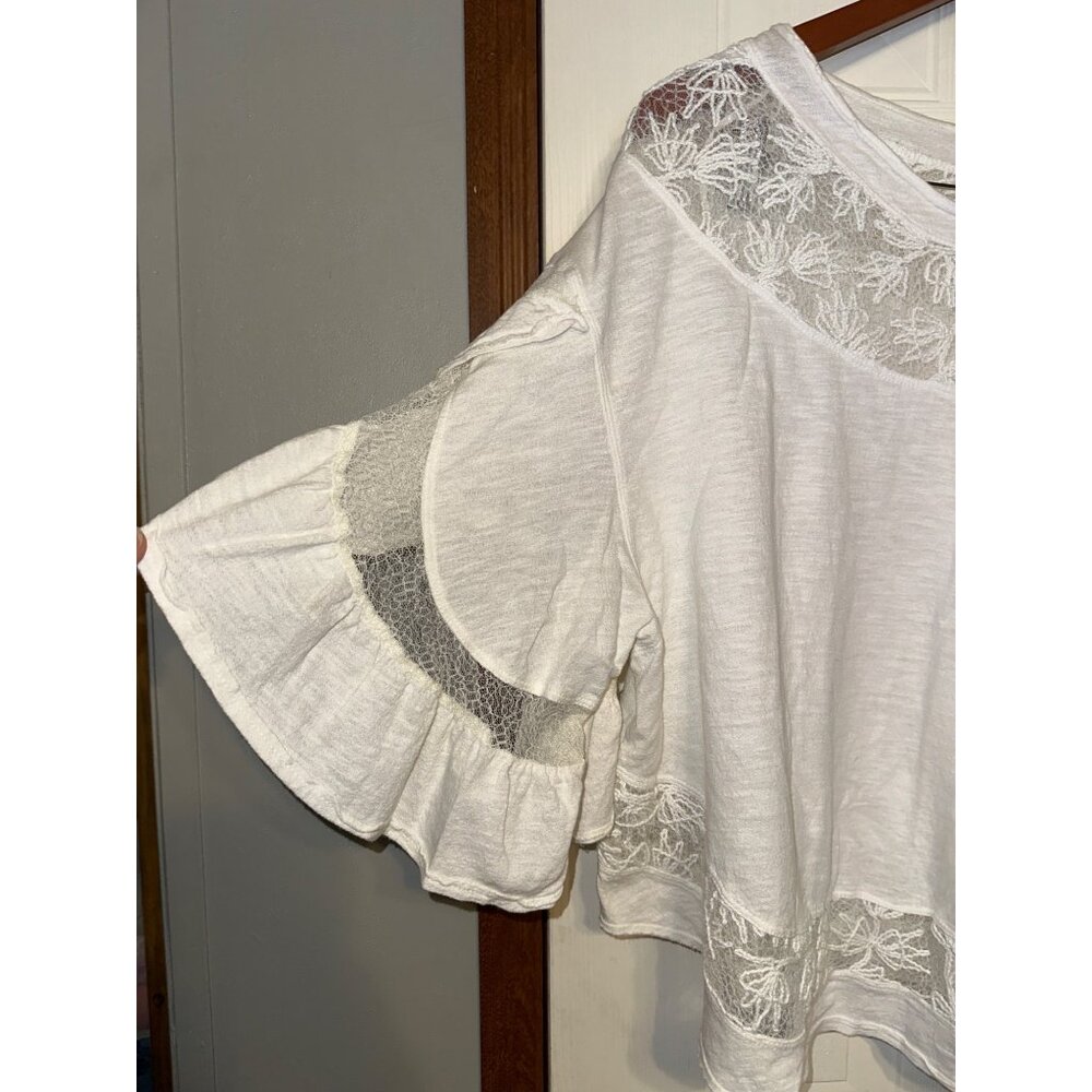 Free People Love Affair Bell Sleeve Top Size Medium - Picture 4 of 12